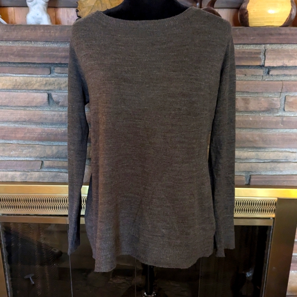 BB Dakota Espresso colored split back sweater
